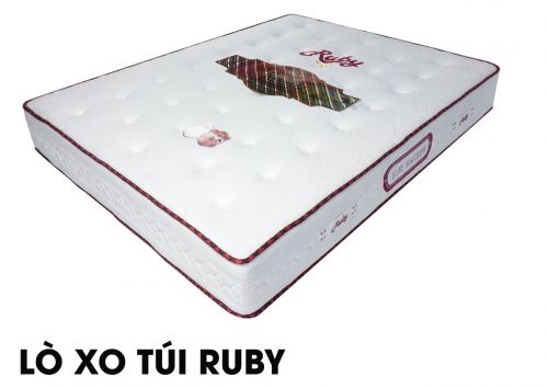 Nệm lò xo túi Ruby 2 viền vải xốp gấm